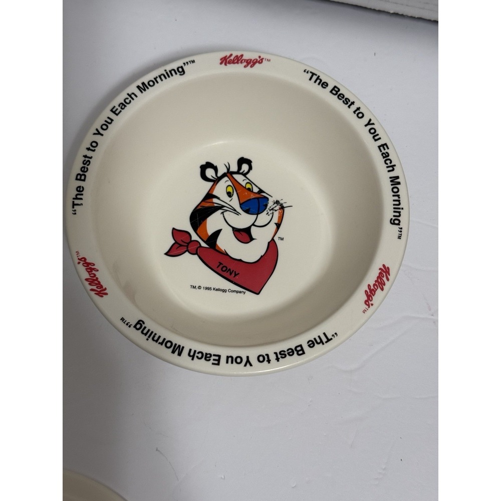 1995 Kellogg's Tony the Tiger Cereal Bowl‎ "The Best to You Each Morning" Promo